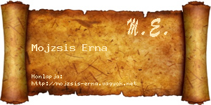Mojzsis Erna névjegykártya